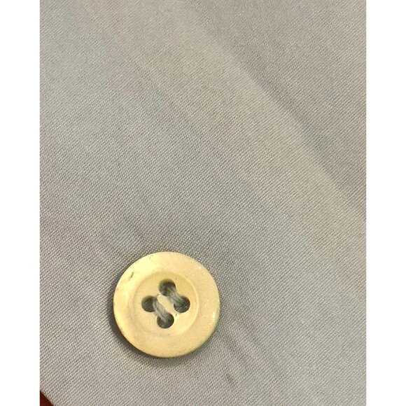 Miu Miu Light Blue Button-Up Shirt With Embroidered Logo Long Sleeves & Collared - Picture 5 of 7